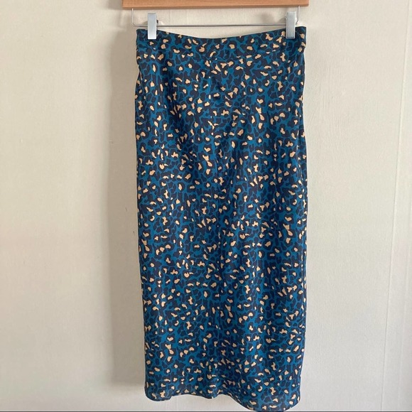 BCBGENERATION stardust cheetah satin midi skirt - Picture 7 of 10